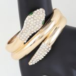 Bejeweled Snake Wrap Cuff Bracelet